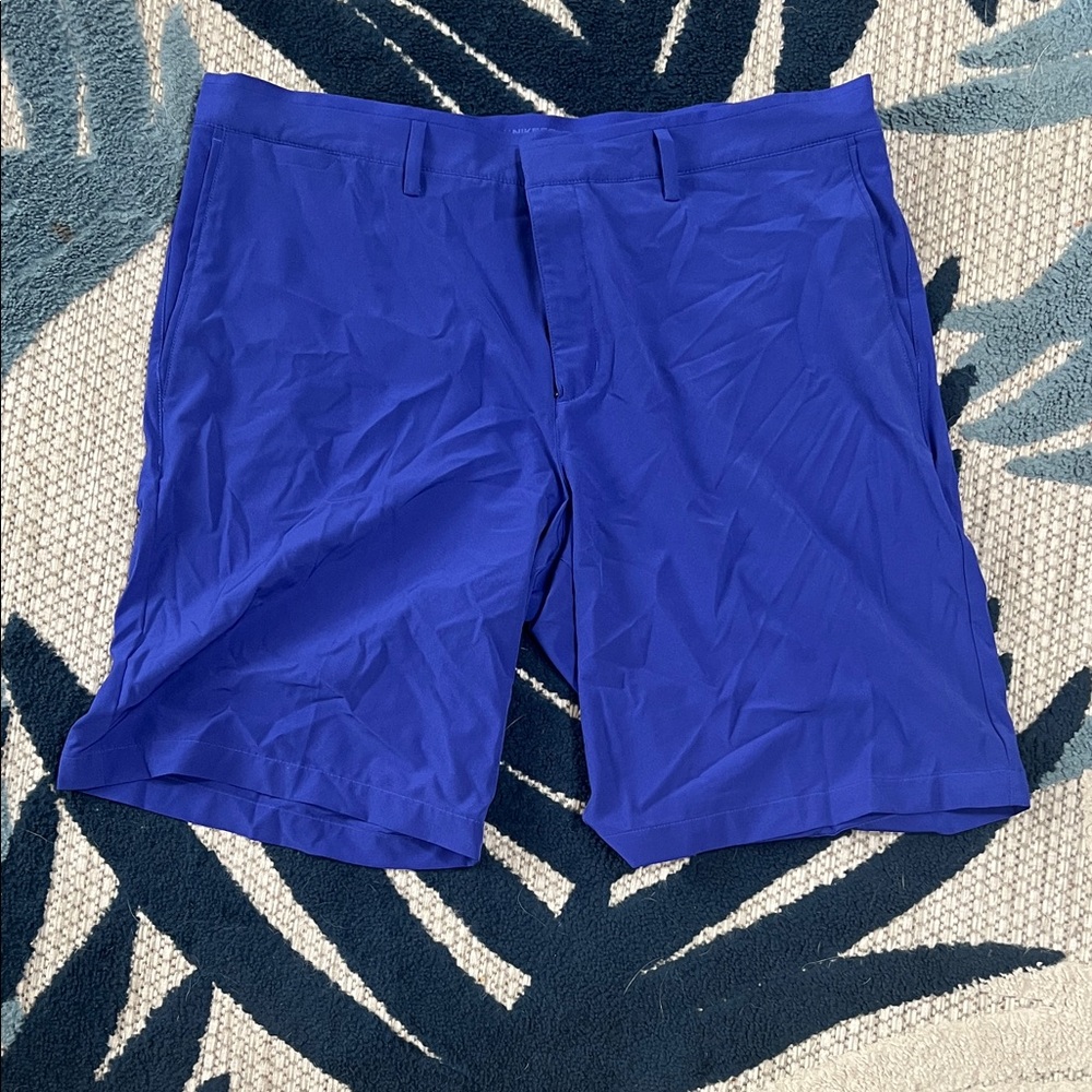 Nike Men's Vibrant Blue Flat Front Shorts